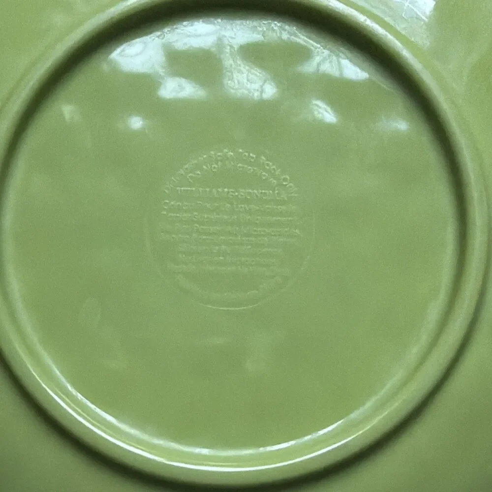 Set Of 4 Williams Sonoma 8” Green Crackle Rustic Melamine Bowls